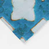 セラミッカラフルクタイル模様デザイン フリースブランケット (角)