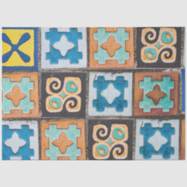 セラミッカラフルクタイル模様デザイン 薄葉紙