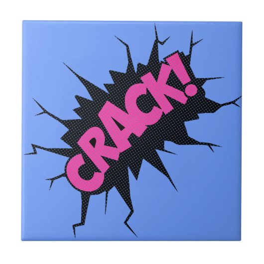 セラミックおもしろいタイルの吹き出し – クラック タイル (正面)
