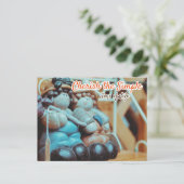 セラミックお洒落フィギュアヴィンテージ ポストカード (スタンド正面)