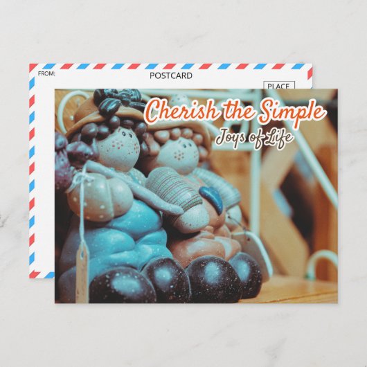 セラミックお洒落フィギュアヴィンテージ ポストカード (正面/裏面)