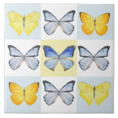 セラミックのタイルに蝶(B) タイル (正面)