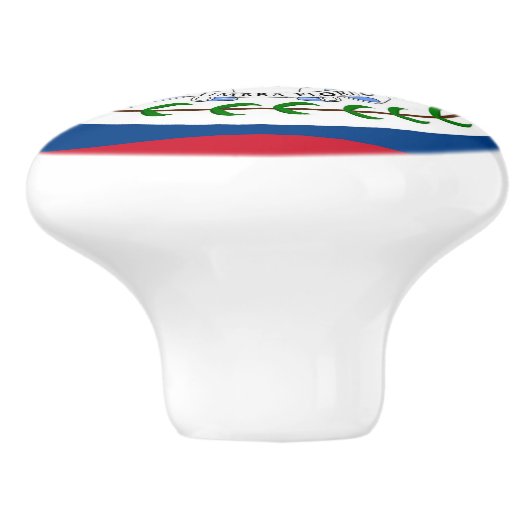 セラミックのノブのプルとベリーズの国旗 セラミックノブ (側面)