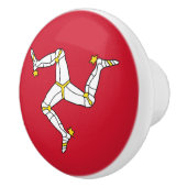 セラミックのノブのプルとマン島の旗 セラミックノブ (右)