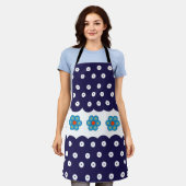 セラミックのポリッシュ伝統的デザイン エプロン (着用した状態)