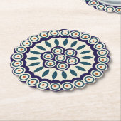 セラミックのポリッシュ伝統的デザイン。 ペーパーコースター (アングル)