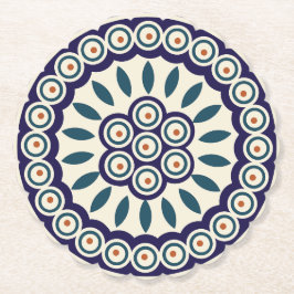 セラミックのポリッシュ伝統的デザイン。 ペーパーコースター