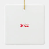 セラミックを歌っているかわいいクリスマスのトナカイ セラミックオーナメント (裏面)