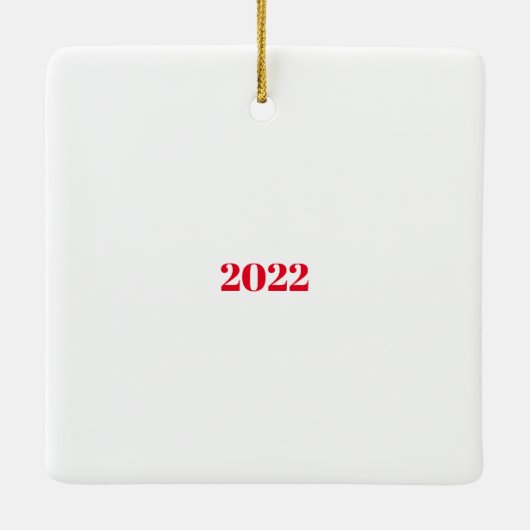 セラミックを歌っているかわいいクリスマスのトナカイ セラミックオーナメント (裏面)