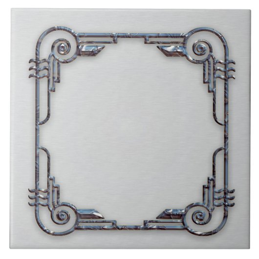 セラミックアールデコフレームタイル。 タイル (正面)