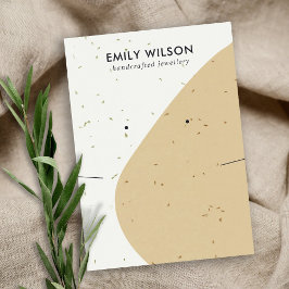 セラミックイエローオークレアネックレスイヤリングディスプレイ 名刺