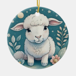 セラミックオーナメントかわいい羊の子供の贈り物 セラミックオーナメント