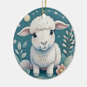 セラミックオーナメントかわいい羊の子供の贈り物 セラミックオーナメント (左)