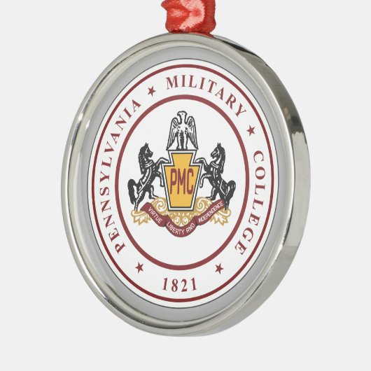 +セラミックオーナメントとPMCシールロゴ メタルオーナメント (左)