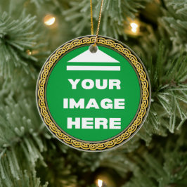 セラミックオーナメントパーソナライズされた- – イメージの追加/文字 セラミックオーナメント