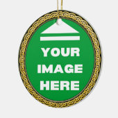 セラミックオーナメントパーソナライズされた- – イメージの追加/文字 セラミックオーナメント (左)