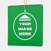 セラミックオーナメントパーソナライズされた- – イメージの追加/文字 セラミックオーナメント (左)
