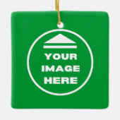 セラミックオーナメントパーソナライズされた- – イメージの追加/文字 セラミックオーナメント (正面)