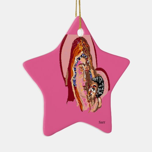 セラミックオーナメントヴァージンメアリーウィズベビーイエス セラミックオーナメント (右)