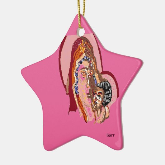 セラミックオーナメントヴァージンメアリーウィズベビーイエス セラミックオーナメント (左)