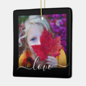 セラミックオーナメント両面フォトラブブラック セラミックオーナメント (左)