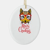 セラミックオーナメント猫好きメリークリスマス セラミックオーナメント (右)