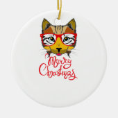 セラミックオーナメント猫好きメリークリスマス セラミックオーナメント (正面)
