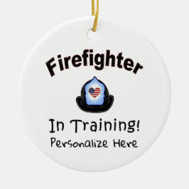 セラミックオーナメント訓練の消防士 セラミックオーナメント