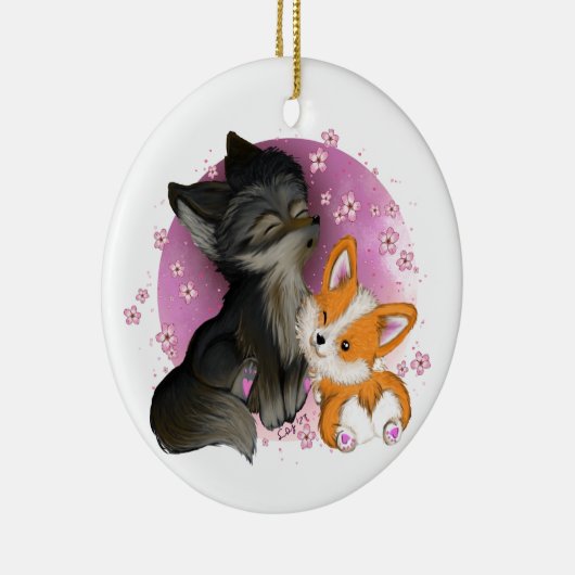 セラミックオーナメント – ふわふわのカドレス (右)