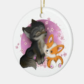 セラミックオーナメント – ふわふわのカドレス (左)