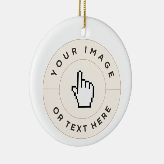 セラミックオーナメント-カスタム文字(イメージを追加) セラミックオーナメント (右)