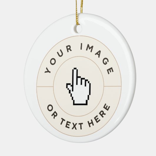 セラミックオーナメント-カスタム文字(イメージを追加) セラミックオーナメント (左)