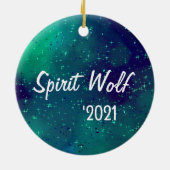 セラミックオーナメント – スピリットウルフ (裏面)