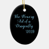 セラミックオーナメント – トンボの花の芸術 (裏面)