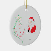 セラミックオーナメント:メリークリスマス/サンタクロース セラミックオーナメント (右)