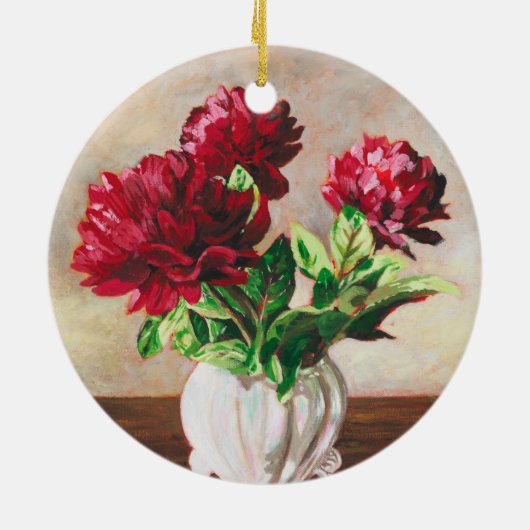 セラミックオーナメント- '午後の牡丹' セラミックオーナメント (裏面)