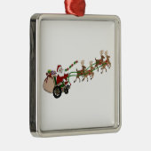 セラミックオーナメント – 車いすサンタ メタルオーナメント (右)