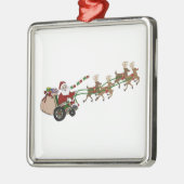 セラミックオーナメント – 車いすサンタ メタルオーナメント (左)