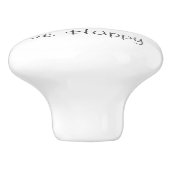 セラミックカップボードノブ – レインボーハッピーピンク セラミックノブ (側面)