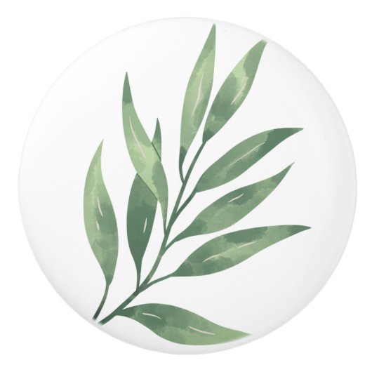 セラミックカラフルノブの葉 セラミックノブ (正面)