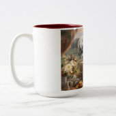 セラミックカラーコーヒーマグ、ヴィンテージサファリスタイル ツートーンマグカップ (左)