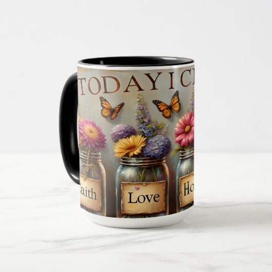 セラミックカラーマグカップ、今日私は選択.... マグカップ (正面左)