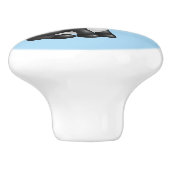 セラミックキャビネットつまみベビー牛 セラミックノブ (側面)