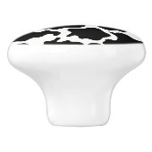 セラミックキャビネットつまみ牛プリント セラミックノブ (側面)