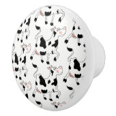 セラミックキャビネットつまみ牛 セラミックノブ (右)