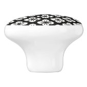 セラミックキャビネットつまみ花プリント セラミックノブ (側面)