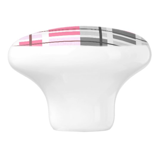 セラミックキャビネットつまみ – ピンクとグレープレイド セラミックノブ (側面)