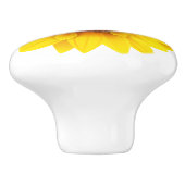 セラミックキャビネットのひまわり花 セラミックノブ (側面)