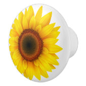 セラミックキャビネットのひまわり花 セラミックノブ (右)