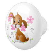 セラミックキャビネットのノブ子犬 セラミックノブ (右)
